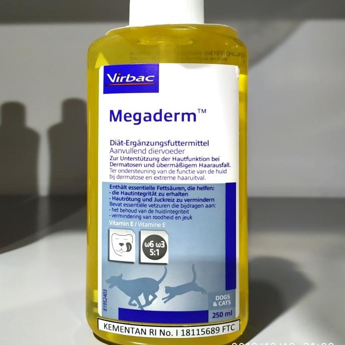 Promo Virbac Megaderm 250ml / Vitamin Bulu Kucing Anjing Megaderm / Vitamin