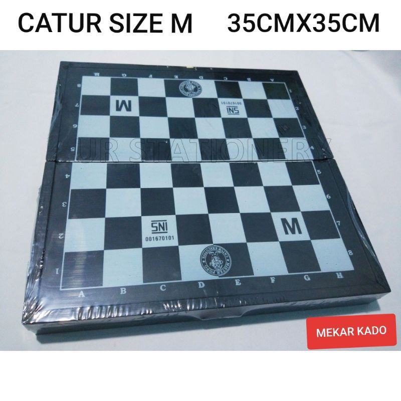 Papan Catur Lipat Plastik/Folding Chess Board catur ukuran S M L XL