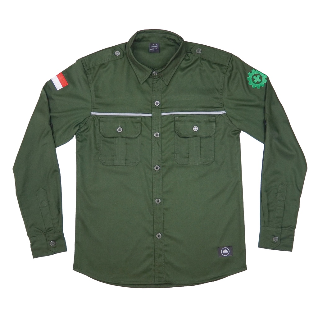 Kemeja PDL Hijau Army Lengan Panjang High Quality