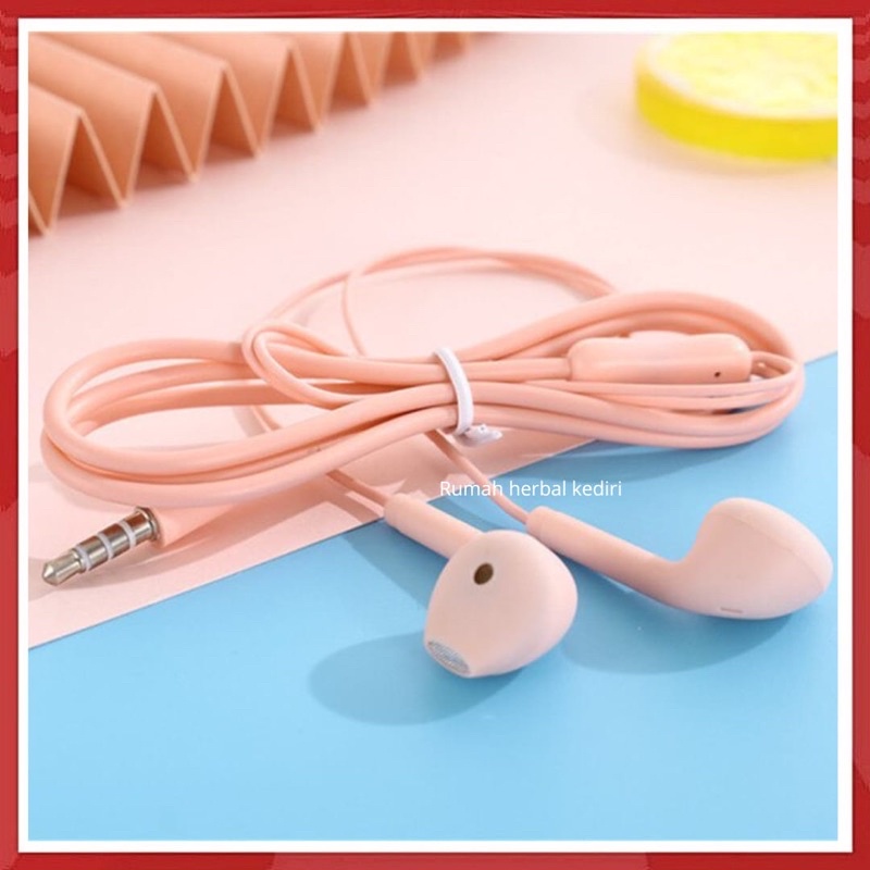 HEADSET MACARON U19 Hifi Stereo Extra Bass Handsfree Matte Colorfull