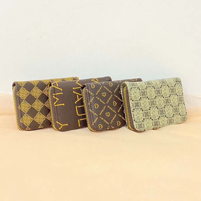 Dompet Kartu Kulit Motif Fashion Wanita