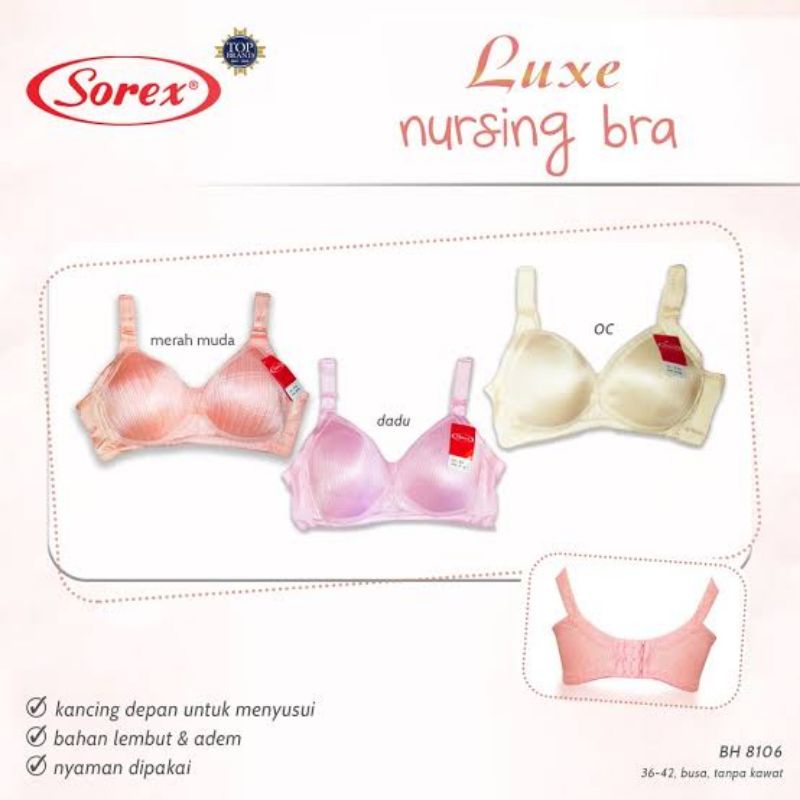 Bra bh menyusui sorex polos busa non kawat uk kecil 8106