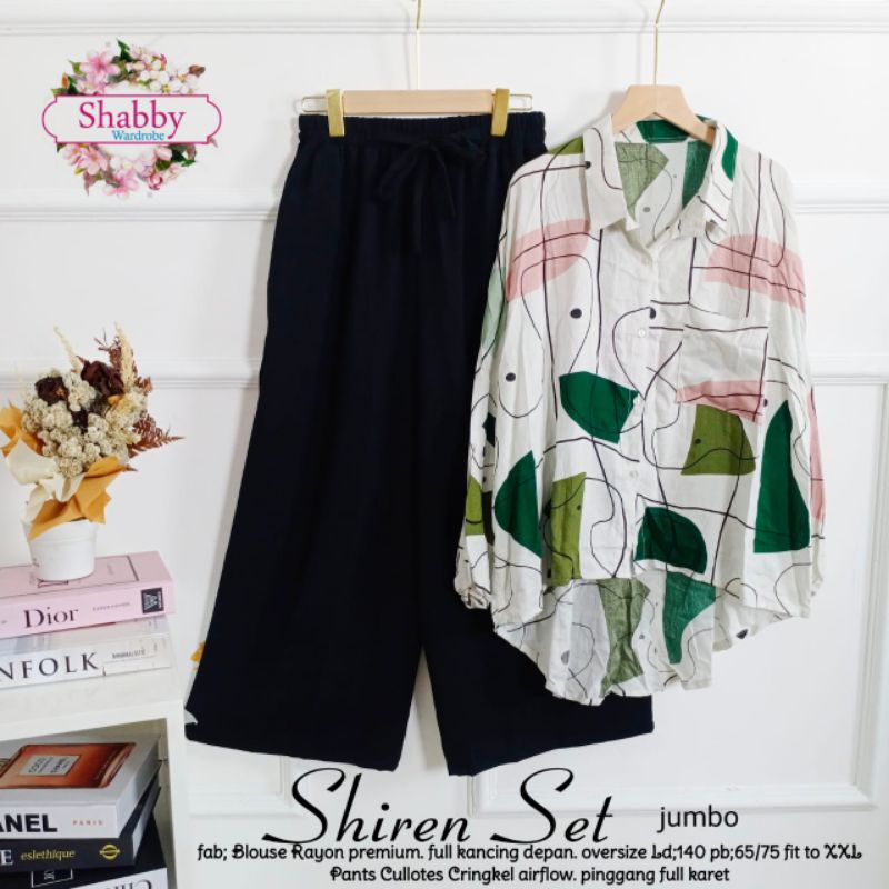 LD 140 BAJU SETELAN CELANA KULOT JUMBO BIGSIZE VIRAL TRENDY MUSLIMAH BAJU ORANG GEMUK