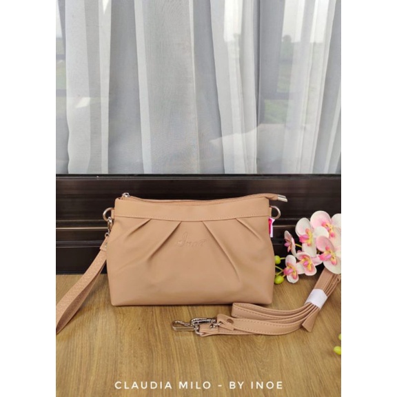 TAS SELEMPANG CLAUDIA BY INOE BAHAN CHOCOLY ANTI AIR WATERPROOF