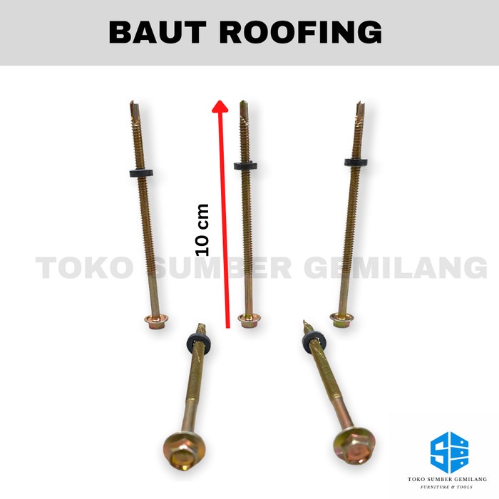 Baut Roofing / Sekrup Baja Ringan/Sekrup Roofing CAMEL 100 mm (50 pcs)