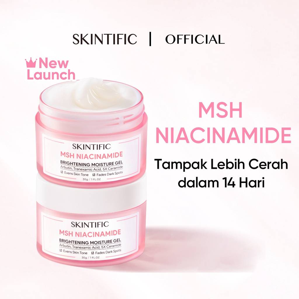 [Ready Stock] SKINTIFIC MSH Niacinamide Brightening Moisturizer Glowing
Moisture Gel 30g Cream Pemutih Wajah Pelembab Wajah Day Cream Night
Cream [BPOM]