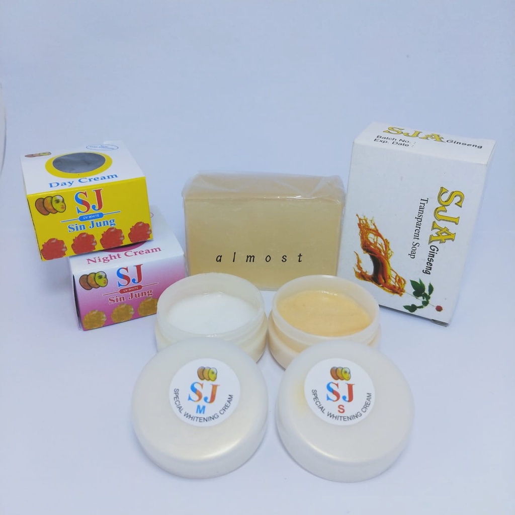 PAKET CREAM SJ TOPENG SIANG DAN MALAM PLUS SABUN SJA GINSENG ORIGINAL BPOM / Set Cream SJ Topeng Sia
