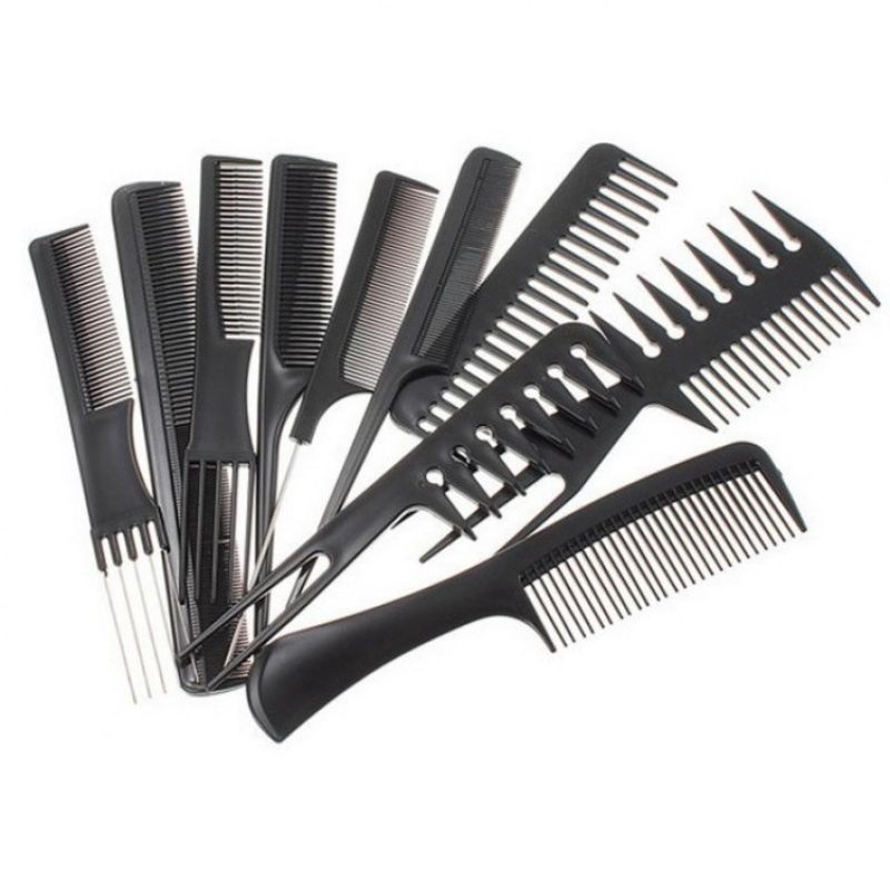 Sisir Rambut 10 Set Sisir Rambut Barbershop Serbaguna