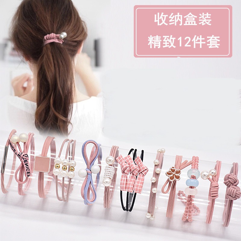 (ISI 5-12 PCS) Set Ikat Rambut KPOP / Kunciran Anak Perempuan Karet Elastis Model Korean Style Kualitas Import Aksesories Wanita Babycinnamon
