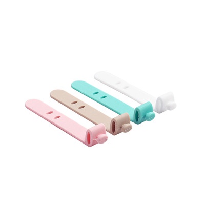 Pengikat Kabel Colorful Silicone Cable Tie Penggulung Organizer Rapi Warna Warni