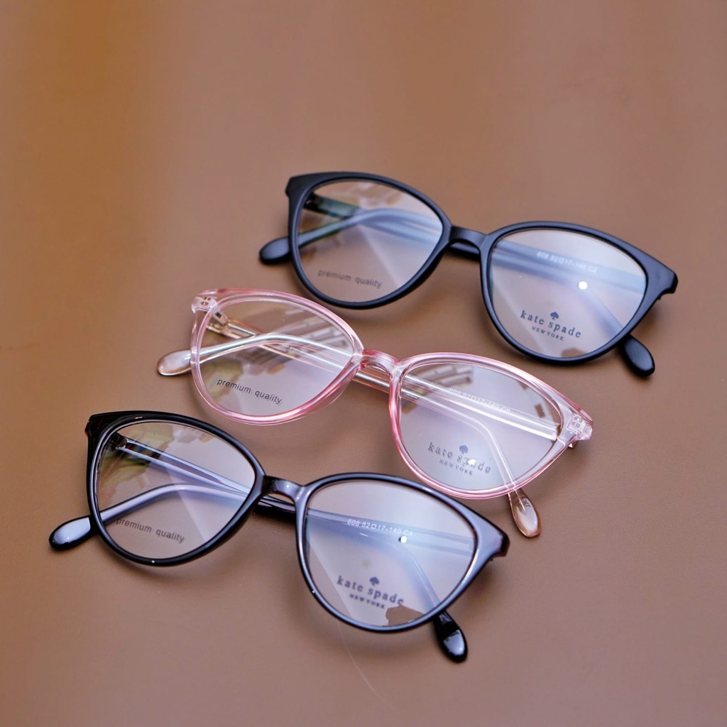 Kacamata frame 608 cat eye / Lensa normal frame kacamata wanita