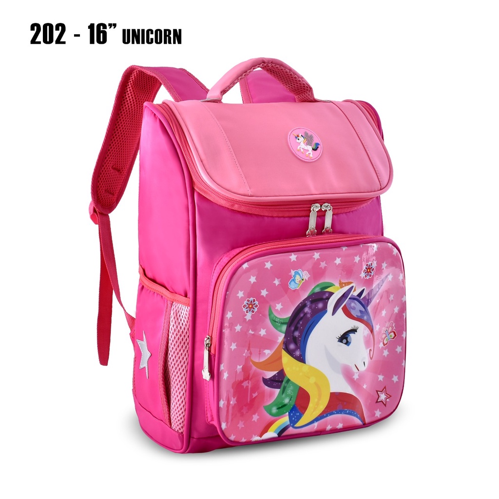 ( DHB ) Tas Anak Sekolah Cartoon 202-16 Girl Tas Anak Perempuan Motif Frozen LOL Unicorn