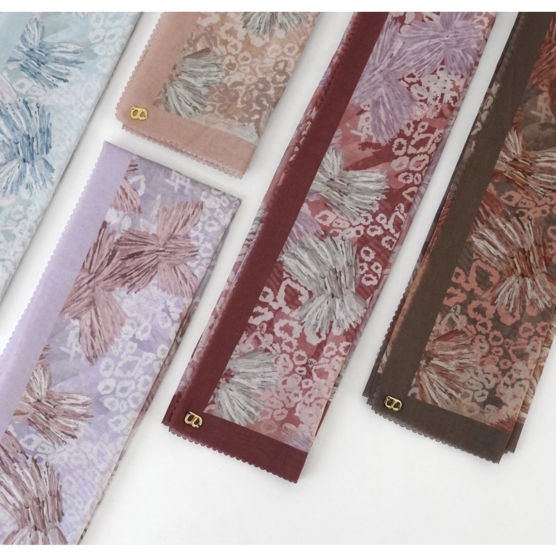Amities seris 2 Lasercut HIJAB SEGIEMPAT VOAL MOTIF terbaru