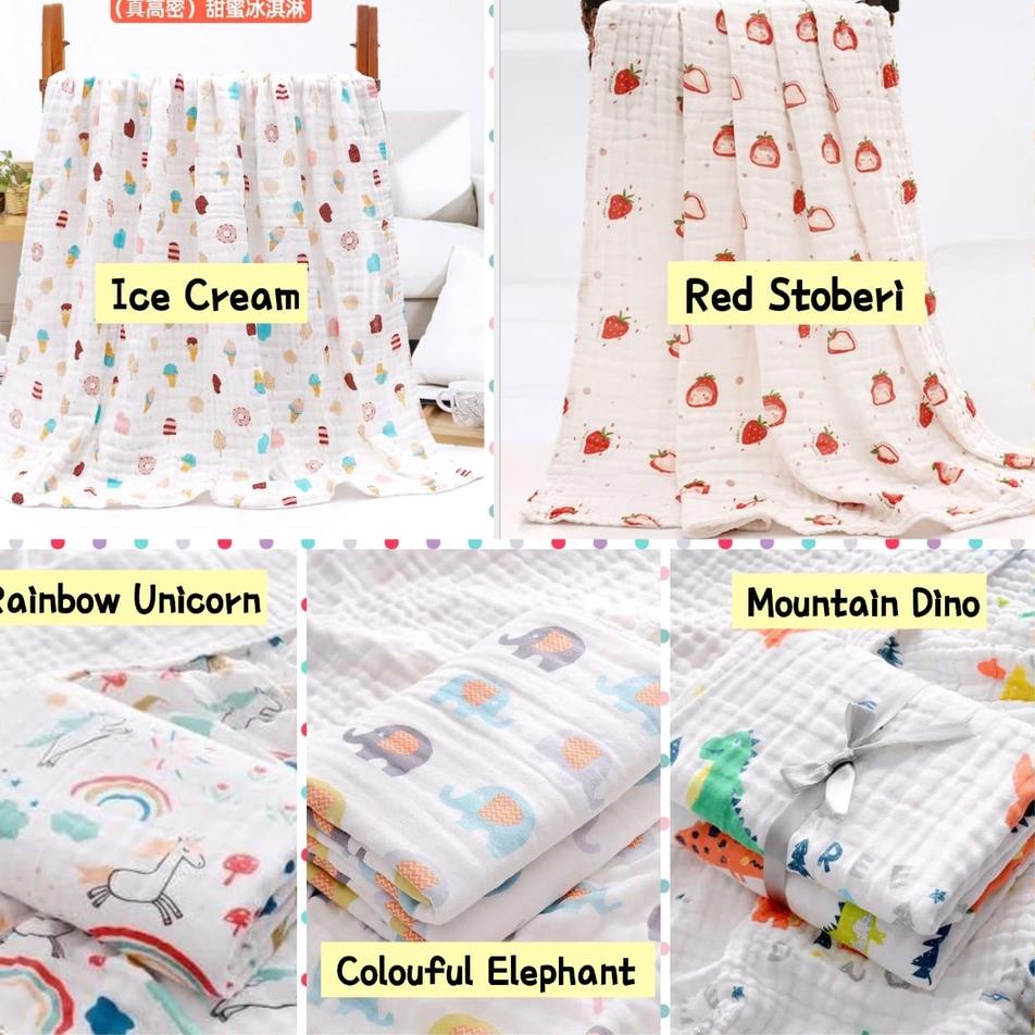 Penjualan Mutu Kain Selimut Muslin Bayi Newborn Multifungsi Baby Blanket Ukuran Besar Alas Tidur Bayi Anak Impor Selimut Bayi Halus