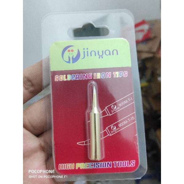 mata solder Jinyan emas 900-T-IS Jinyan Gold bengkok tips Solder bengkok Ujung solder bengkok emas