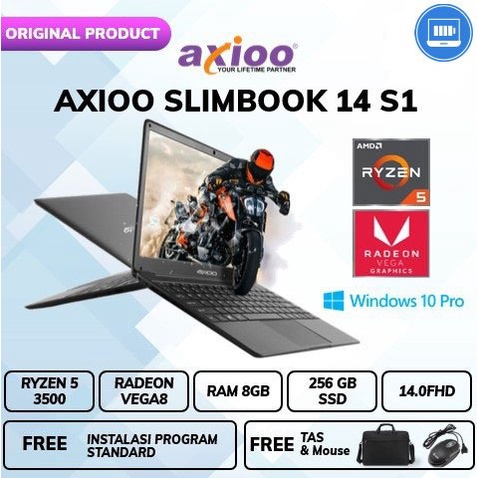 LAPTOP AXIOO SLIMBOOK 14 S1 RYZEN 5 3500 RAM 8GB SSD 256GB VGA VEGA8