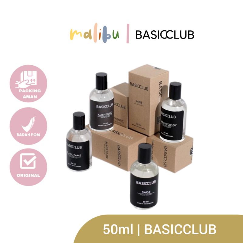 READY BPOM BASICCLUB PARFUM 50ML / PARFUME BASICCLUB AUTENTIC WARM WOODY SAGE BLACKFAME