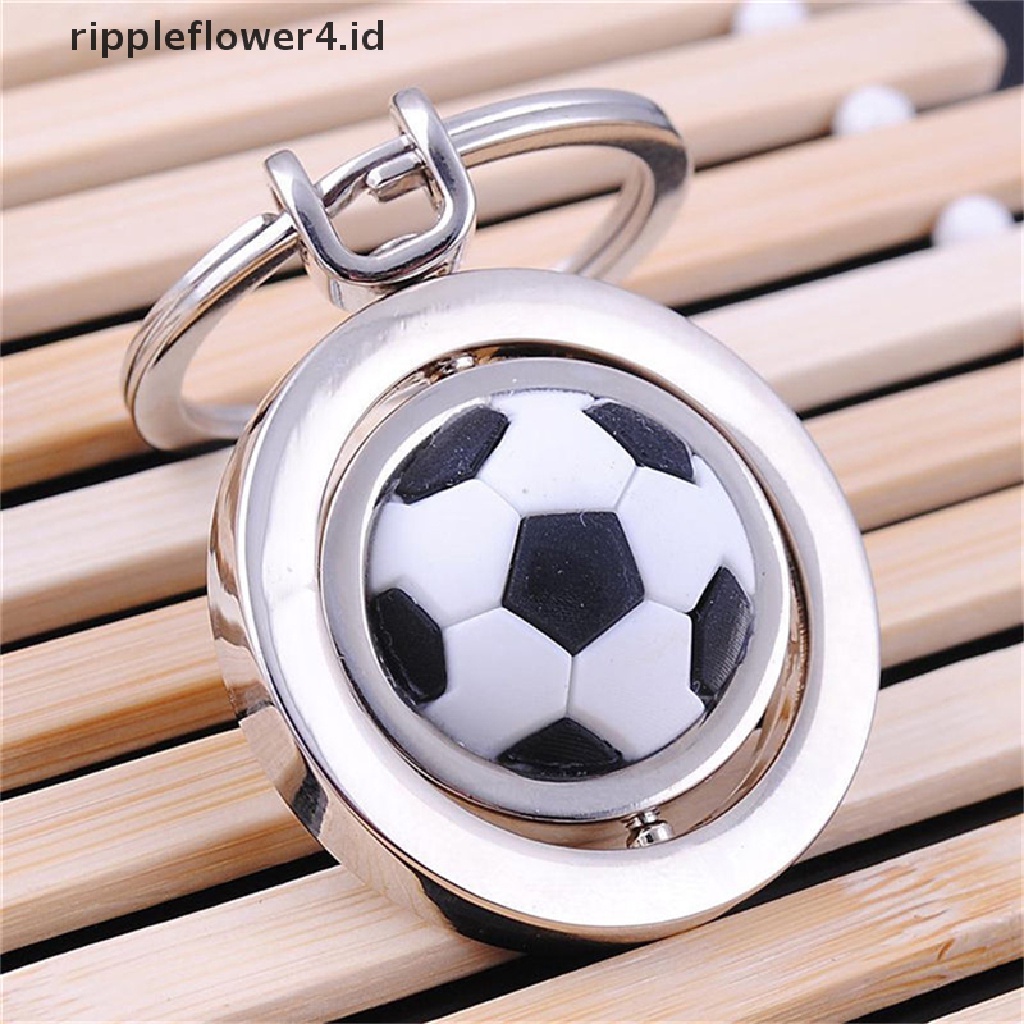 {rippleflower4.id} 3d Sports Rotag football soccer Gantungan Kunci Gantungan Kunci Gantungan Kunci Ring Key Fob ball~