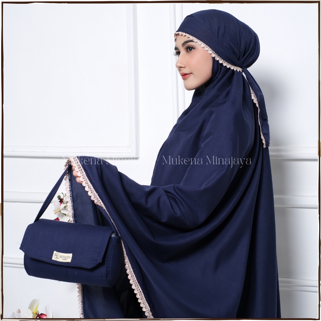 MINAJAYA - Mukena Lesty Dewasa 3 In 1 Renda Gyper Mewah Traveling Bahan Katun Premium Fashion Mukenah Muslim Terbaru