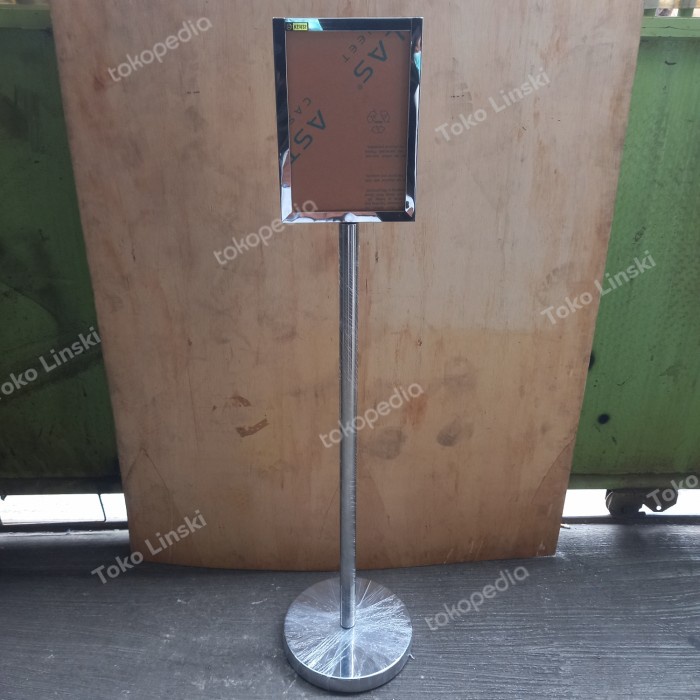 

SIGN STAND STAINLESS SIGNAGE STANDING SIGN FRAME DISPLAY A4 STAINLESS