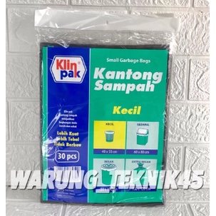 Klinpak - klin pak Plastik Kantong Sampah KECIL 40 x 50 cm isi 30 pcs