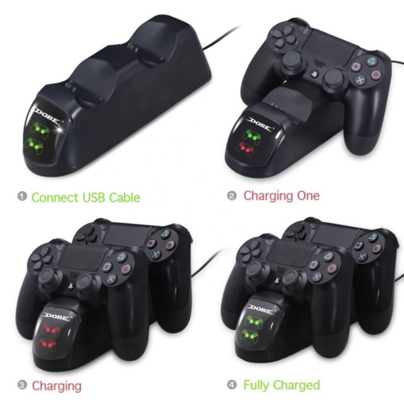 Dual Charging Dock for Playstation 4 Controller Charge Station Charger Stik PS4 PS 4 Carger Dualshock dual shock