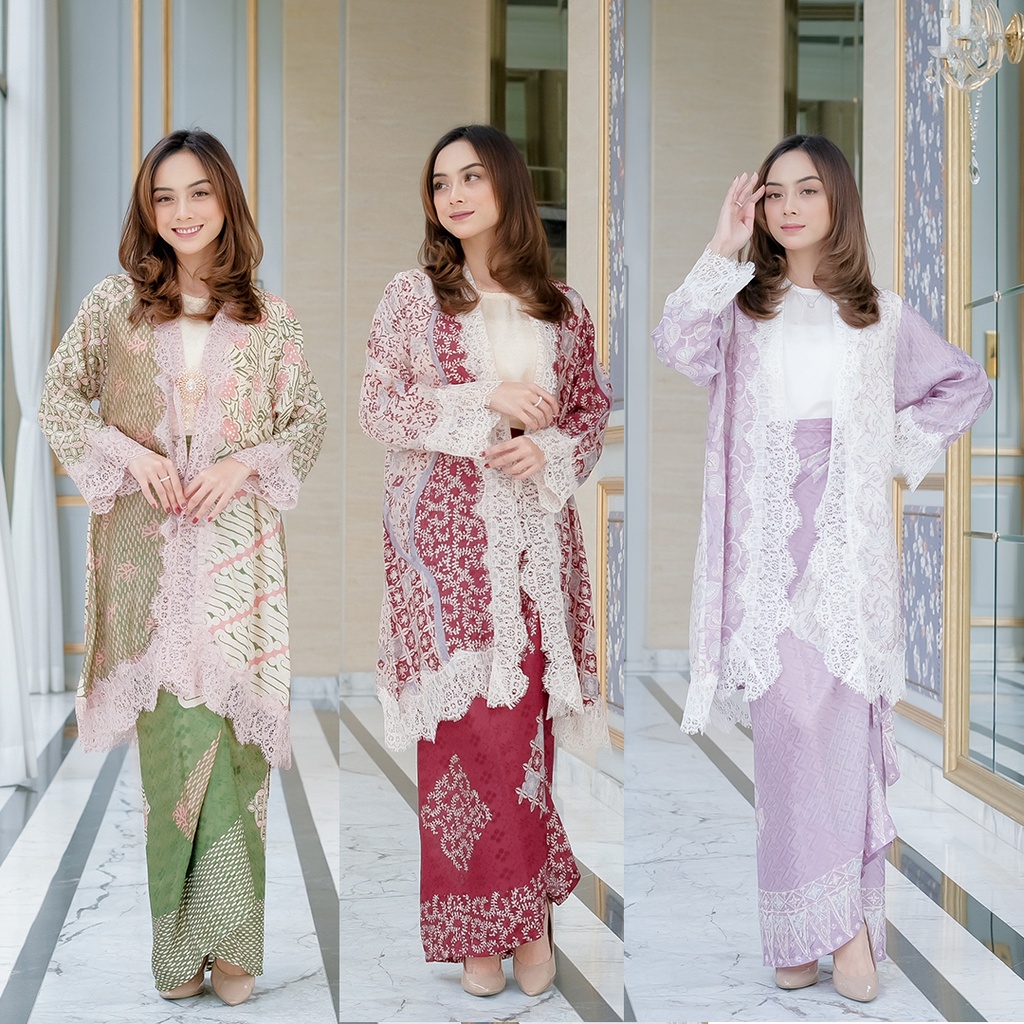 ANJANI Set Outer Lace dan Rok Lilit Viscose