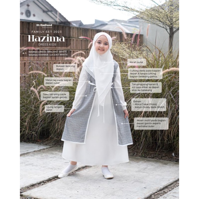 Hazima Dress Kids Sarimbit Yasmeera 2023