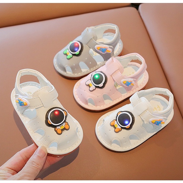 babyfit sepatu anak lampu led citcit Astronot baby kids shoes import ty-0619r