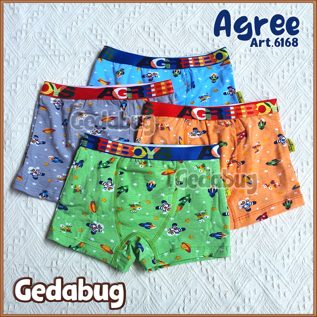 CD Boxer Anak Agree Kids 6168 | Celana dalam anak motif cowo Agree Kids Original | Gedabug