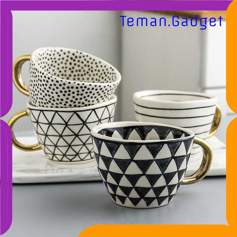 TG - DPR MEILING Gelas Cangkir Kopi Keramik Glass Coffee Mug 330ml - H1216