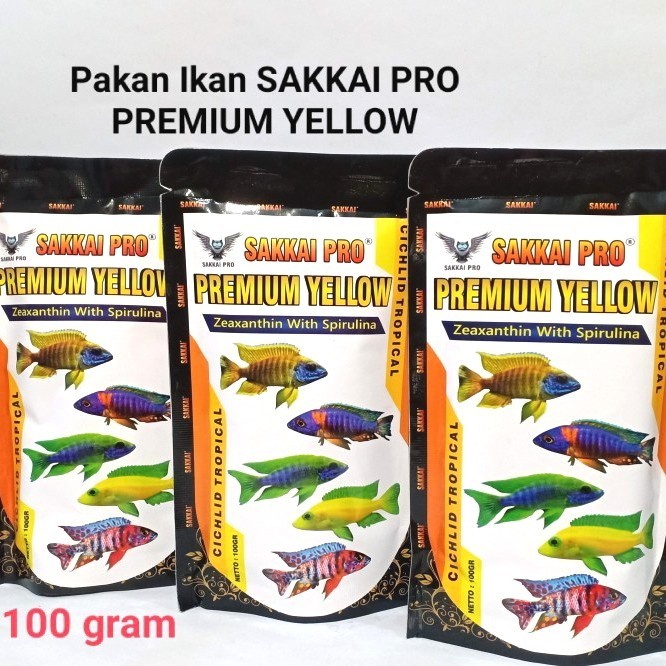 Pelet Ikan SAKKAI PRO Premium Yellow 100 Gram 1 mm Pakan Makanan Ikan PAKAN IKAN HIAS DAN IKAN KECIL