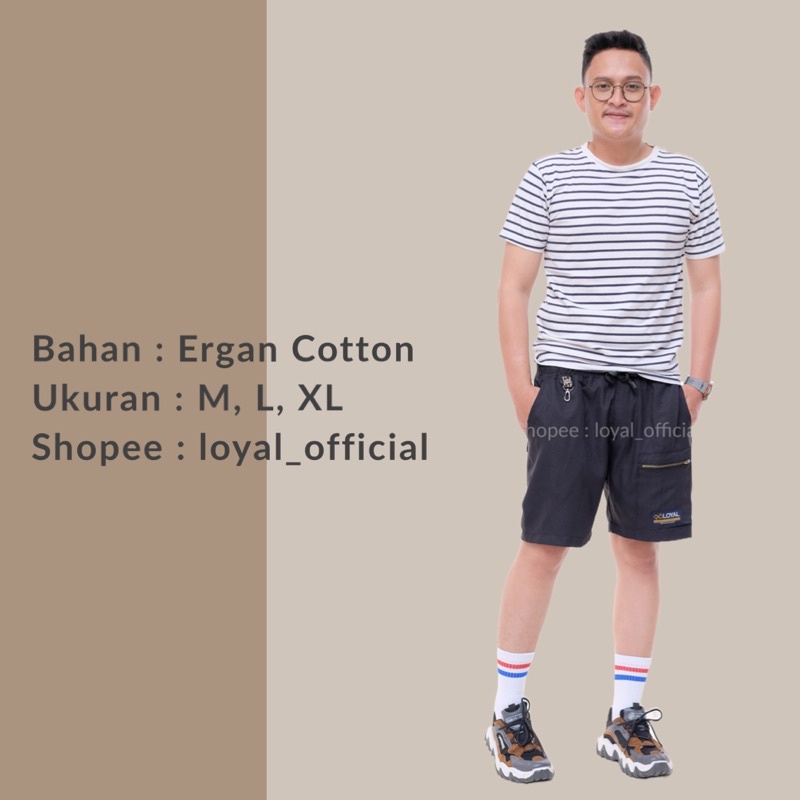Loyal Celana Pendek Pria Distro Short Pants Dewasa Katun Premium M L XL