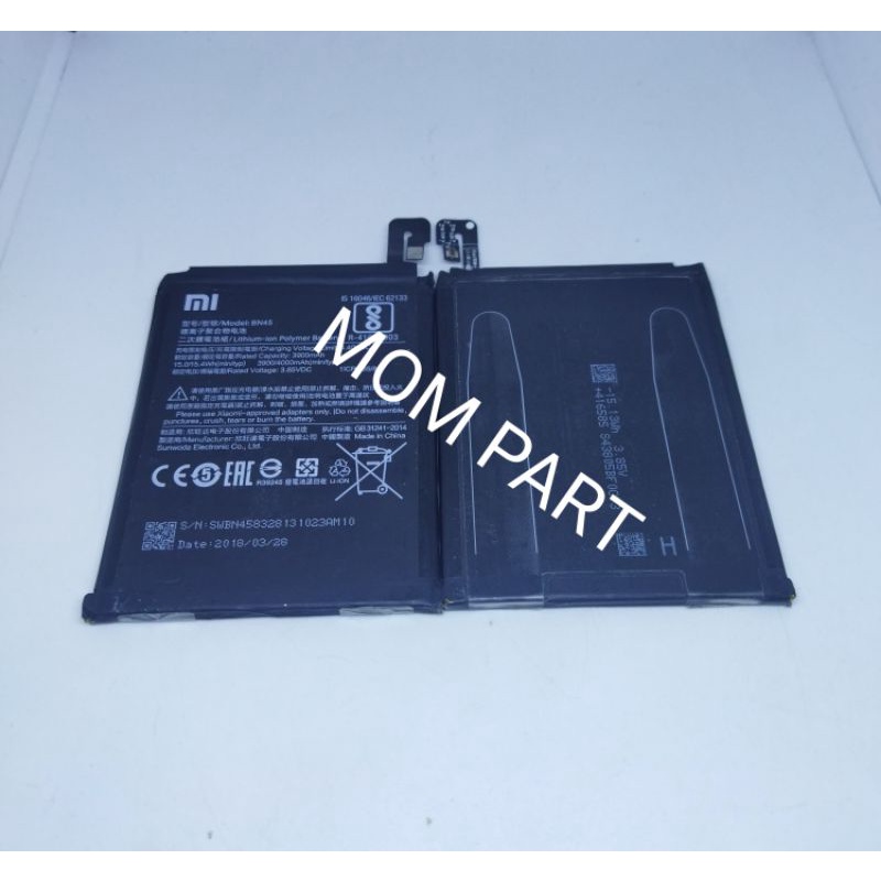 BATRE BATERAI XIAOMI REDMI NOTE 5 NOTE PRO BN45 ORIGINAL COPOTAN ASLI MURAH