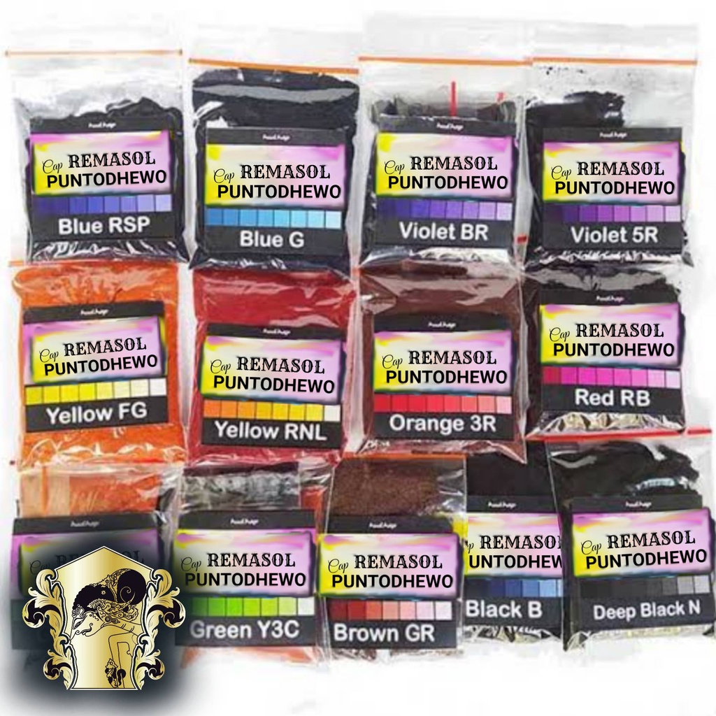 Pewarna tie dye remasol + penguat bubuk /wantex murah/pewarna batik