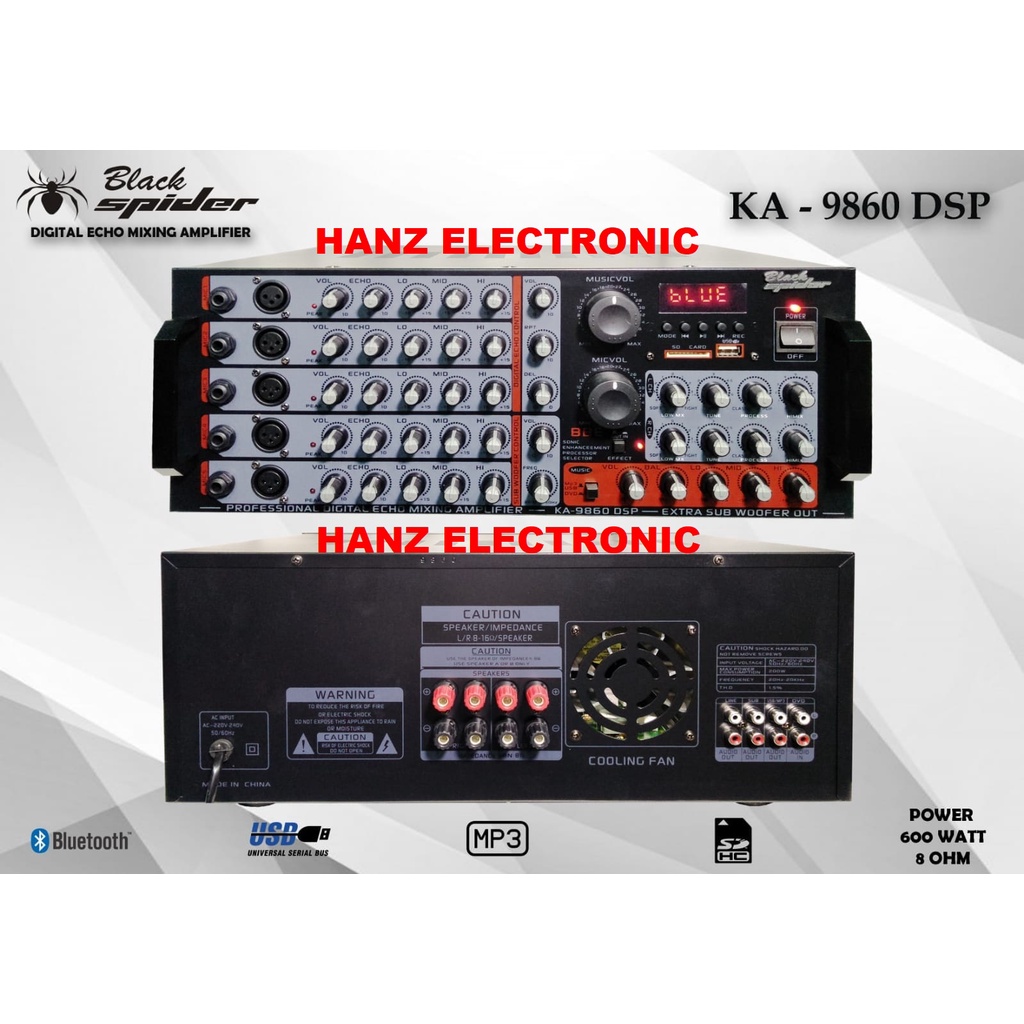 AMPLIFIER BLACKSPIDER KA 9860 DSP AMPLI BLACK SPIDER KA9860