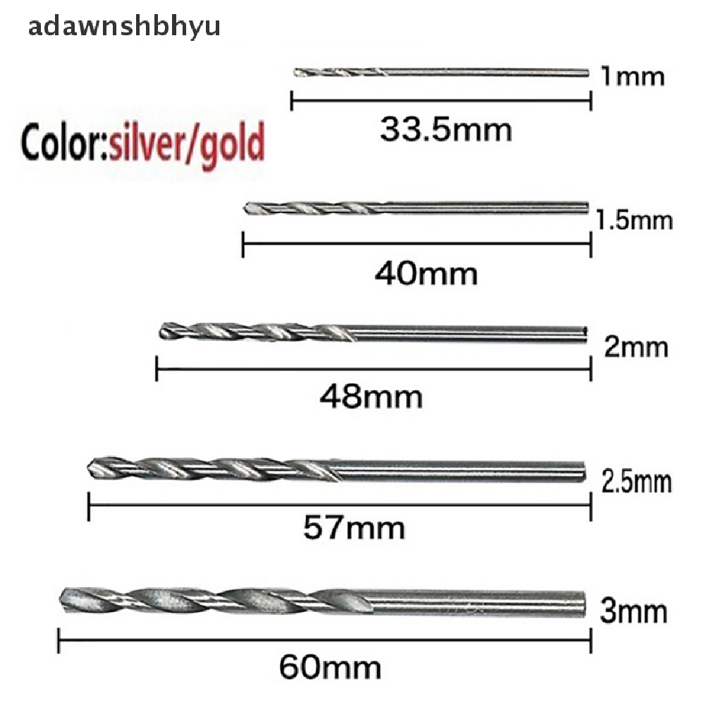 Adawnshbhyu 100/50pcs Titanium Coated HSS Mata Bor Baja Kecepatan Tinggi Set Alat ID