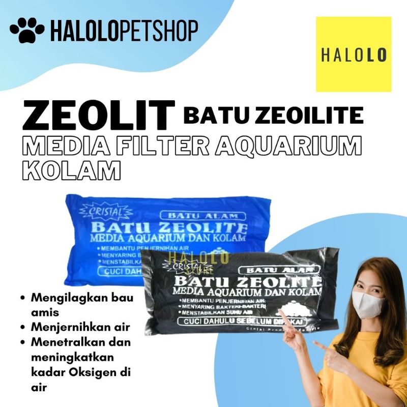 Batu Zeolite Media Filter Aquarium kolam ikan hias penjernih air