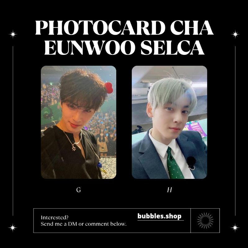 PHOTOCARD UNOFFICIAL CHA EUNWOO ASTRO SELCA