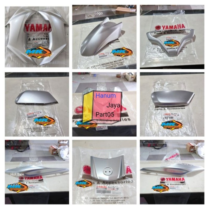 Paket Full Set Body Halus Aerox 155 New Connected 2021-2022 Silver Ori