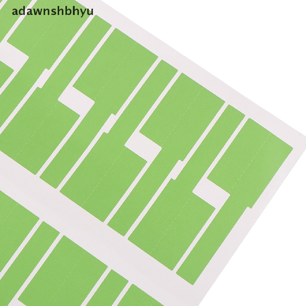 Adawnshbhyu 30pcs/lembar Stiker Kabel Perekat Diri Tahan Air Identifikasi Tag Warna-Warni ID