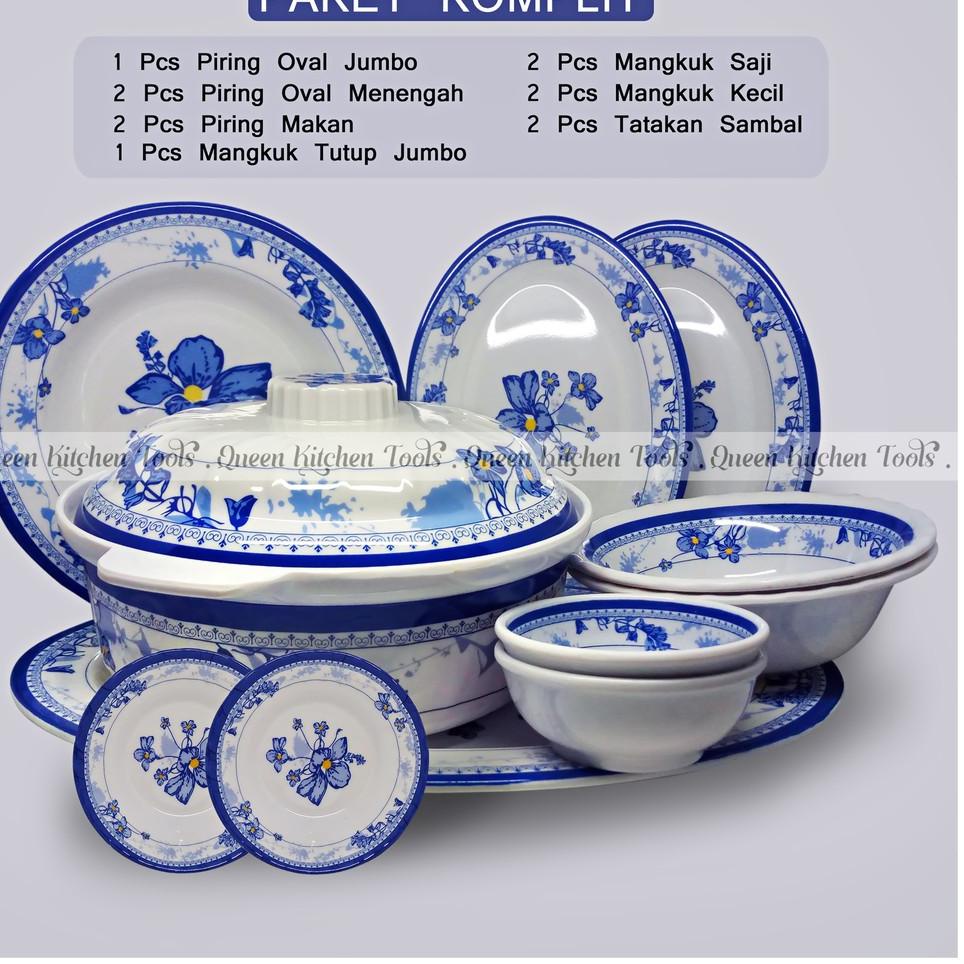LANGSUNG ATC.. 1 Set Peralatan Makan Melamin Korea | Original | Dilengkapi Mangkuk dan Piring
