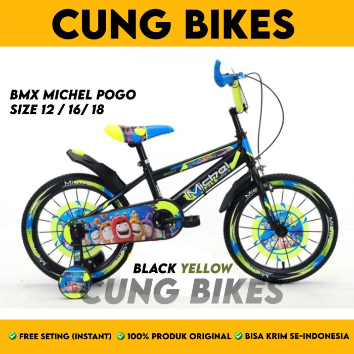 Sepeda Anak Laki BMX Ukuran 12 16 18 Inch Michel Pogo Edition