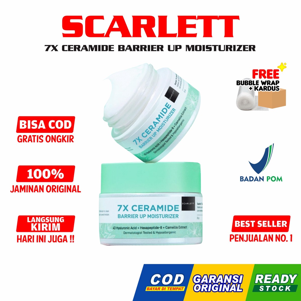 Scarlett Whitening 7X Ceramide Moisturizer BPOM Original by Felicya Angelista