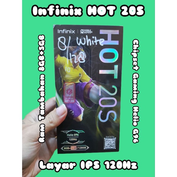 Infinix Hot 20s Ram 8GB Internal 128GB Baru dan segel Garansi Resmi 1 Tahun