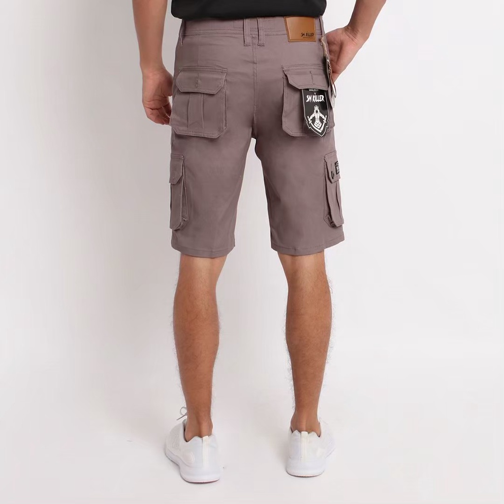 Celana Pendek Celana Cargo pendek Short Pants pria Celana celana PDL pendek Killer warna abu muda seri art SMCPD007