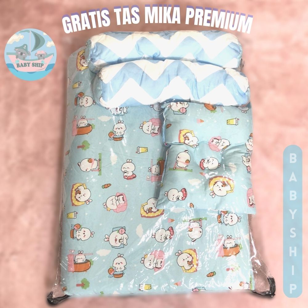 Matras Kasur Bayi  Jumbo / Set Bantal Guling Bayi Free Tas Mika [ Merk BabyShip ]