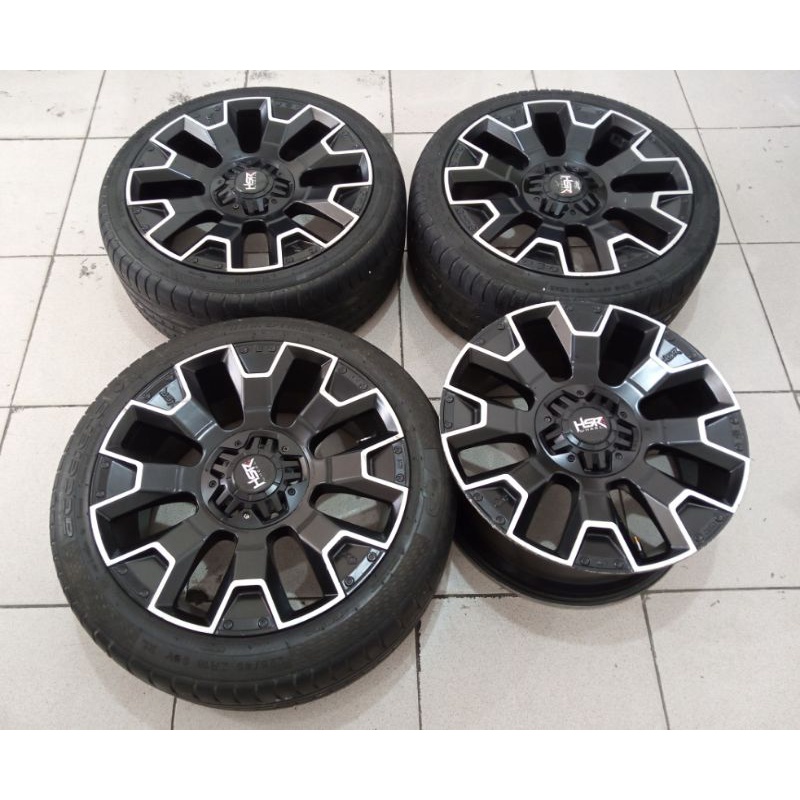 Velg Bekas Mobil Hsr DOLASI Ring 18 Hole 5X114,3 BP + Ban Accelera 2pcs 225 40 R18 Untuk Mobil Ertig