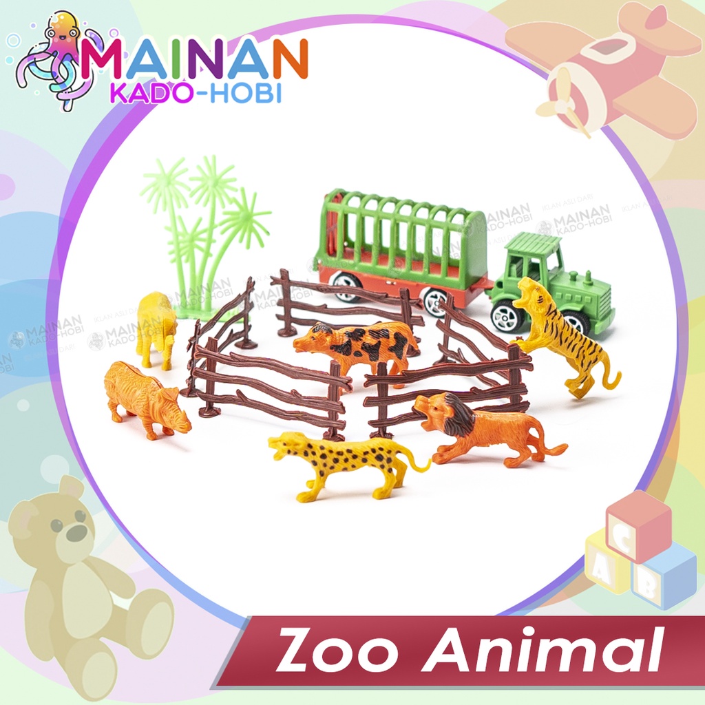 MAINAN EDUKASI ANAK SET MINIATUR HEWAN ZOO ANIMAL WORLD TOYS