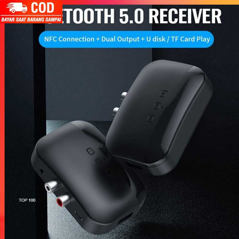 ( 100% BARANG ORI ) Centechia Audio Bluetooth 5.0 Receiver Adaptor NFC RCA AUX - BLS-B20